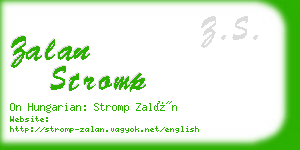 zalan stromp business card